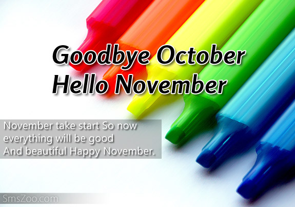 Good Bye October Hello to November Whatsapp Messages