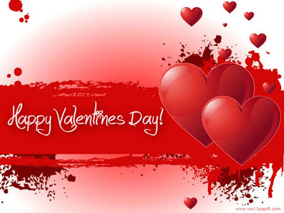 happy valentine day red greeting card wallpaper 4